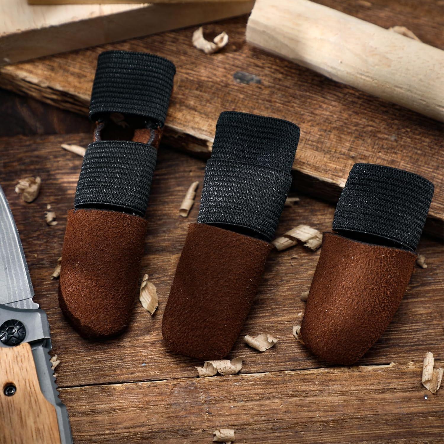 Protectores de Pulgar y Dedo Aliceset - 3 Tamaños de Cuero