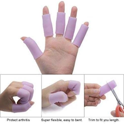 Protector de Dedos de Silicona Povihome 10 Unidades Morado