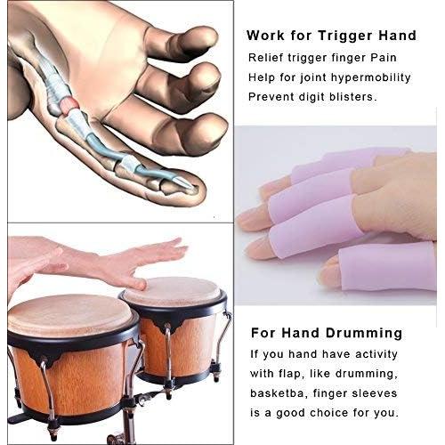 Protector de Dedos de Silicona Povihome 10 Unidades Morado