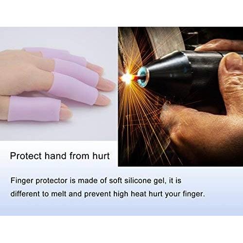 Protector de Dedos de Silicona Povihome 10 Unidades Morado