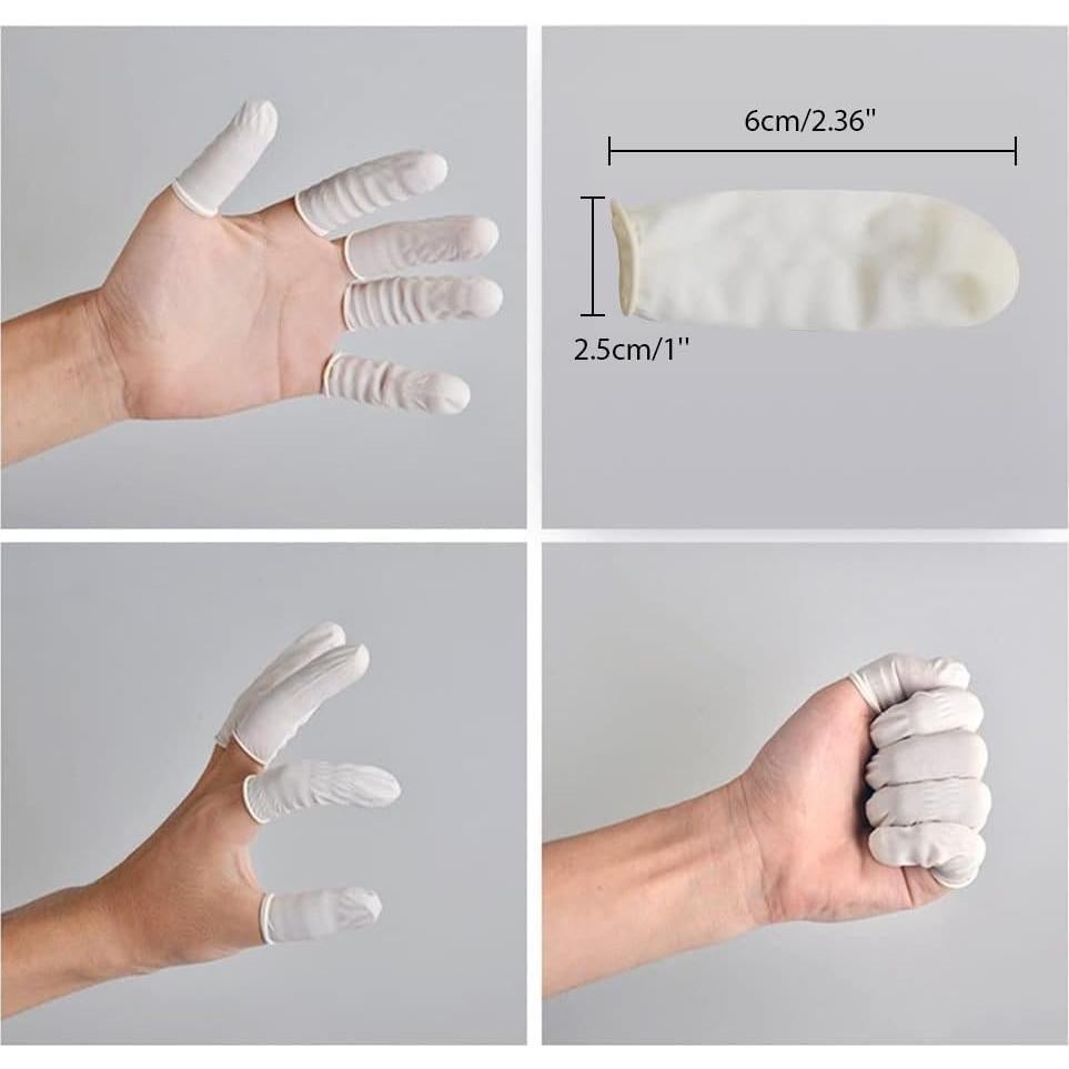 Dedales de Láttex Desechables G2PLUS 205 Pcs Blanco