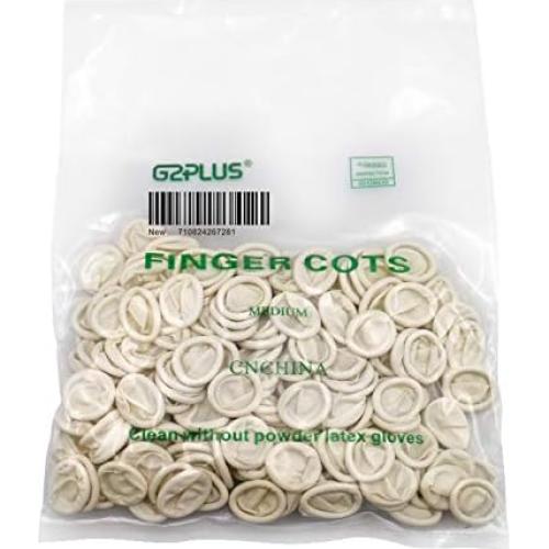 Dedales de Láttex Desechables G2PLUS 205 Pcs Blanco