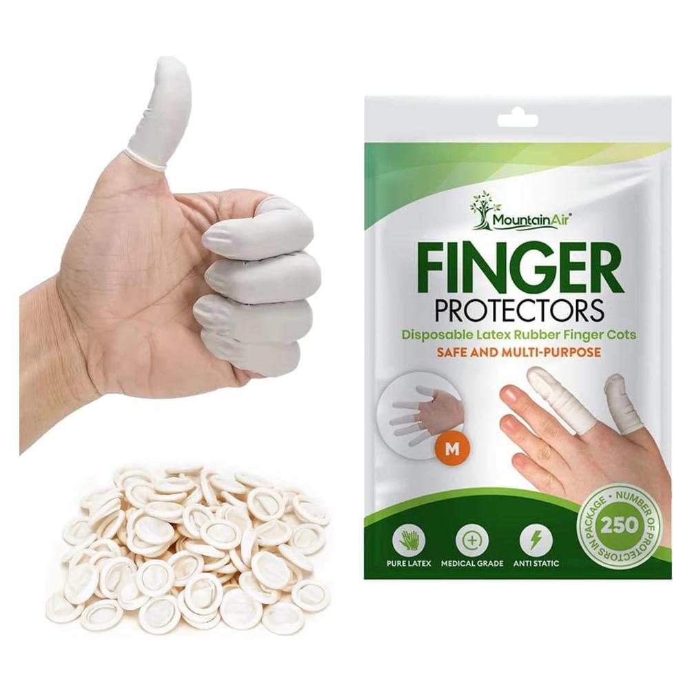 250 Fundas Desechables para Dedos MountainAir - Medianas