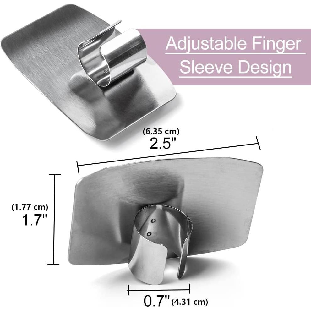 Protectores de Dedos de Acero Inoxidable Promifun - 4 Pcs