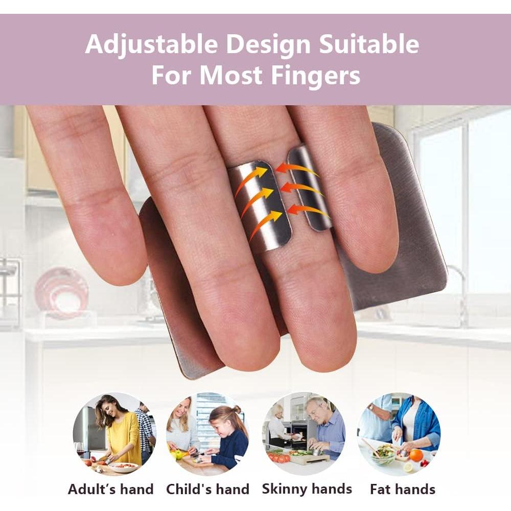 Protectores de Dedos de Acero Inoxidable Promifun - 4 Pcs