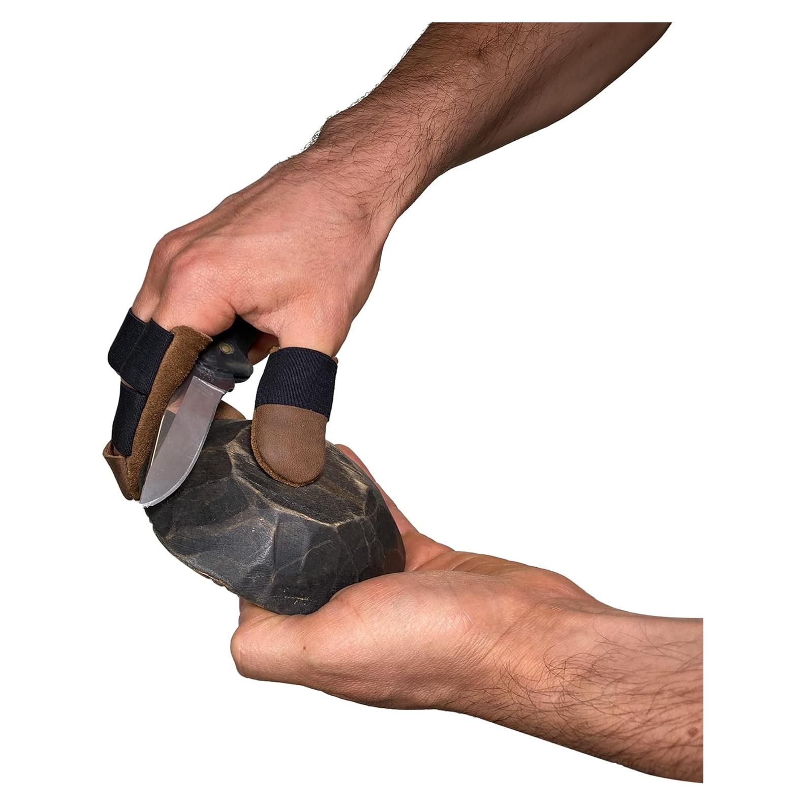 Protectores de Dedos y Pulgares Toolshed Hide Cuero Marrón