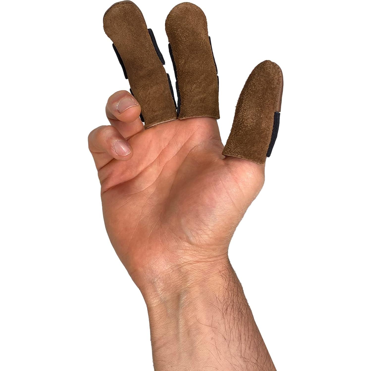 Protectores de Dedos y Pulgares Toolshed Hide Cuero Marrón