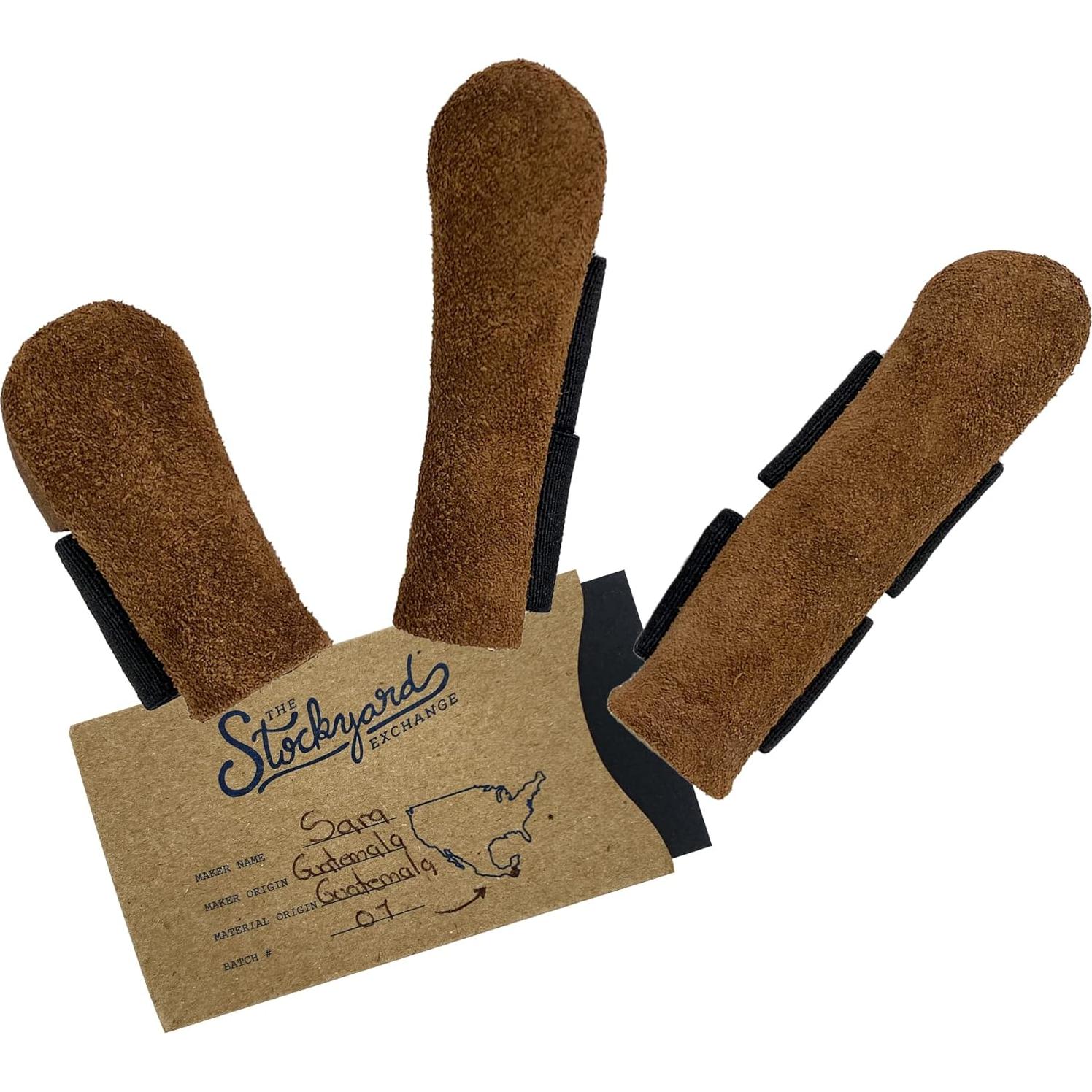 Protectores de Dedos y Pulgares Toolshed Hide Cuero Marrón