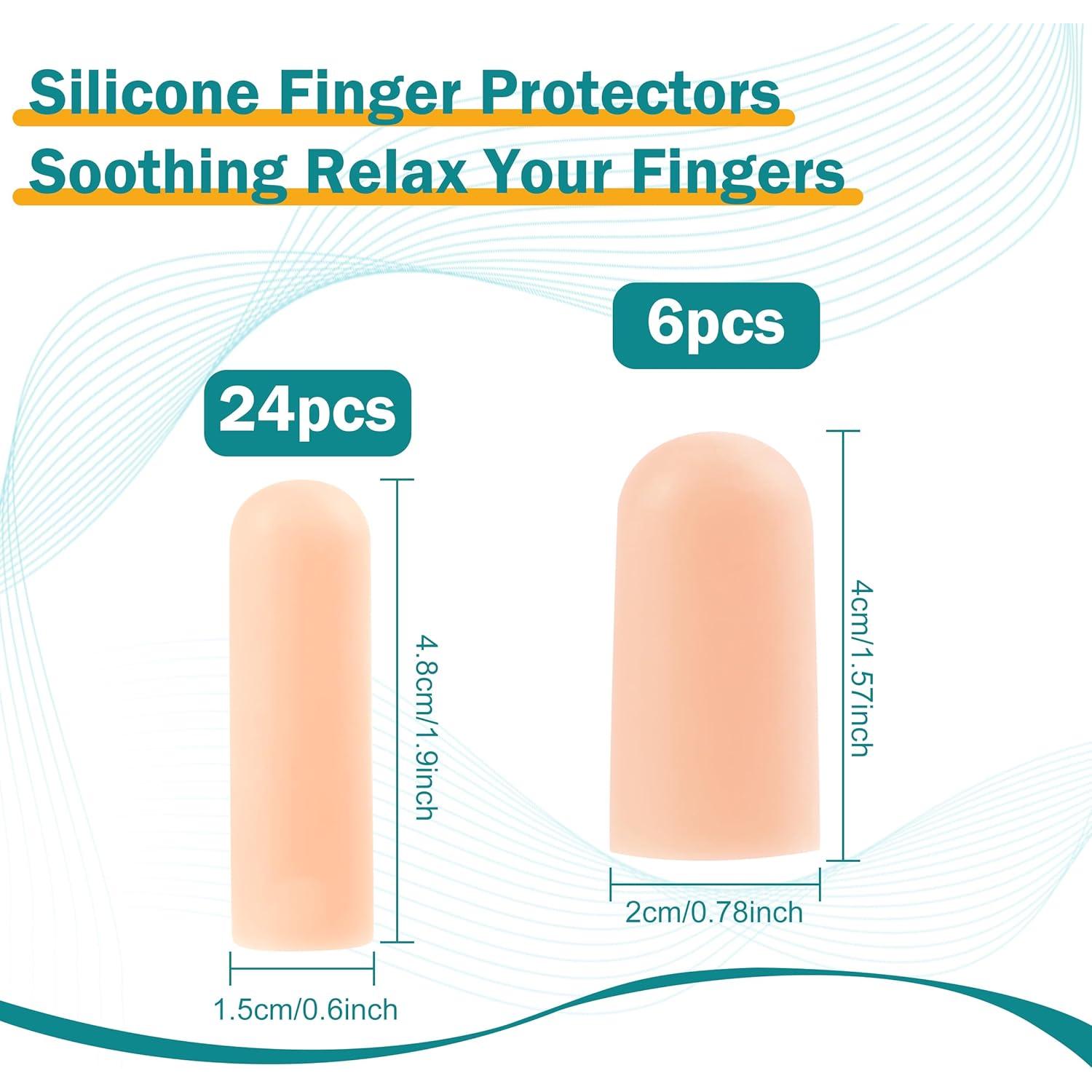 30 Fundas de Dedos de Gel MoHern, Protección Suave y Reutilizable