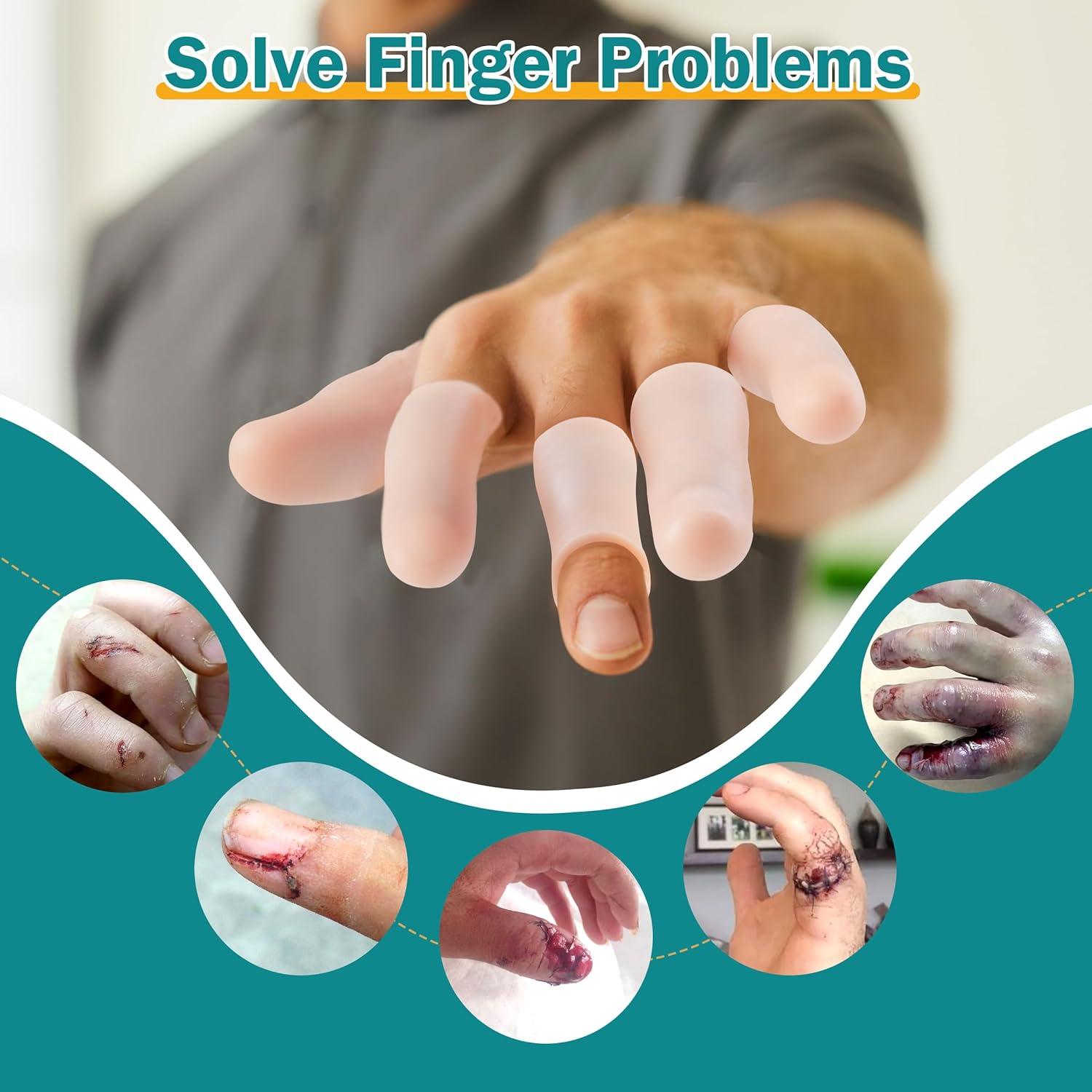 30 Fundas de Dedos de Gel MoHern, Protección Suave y Reutilizable