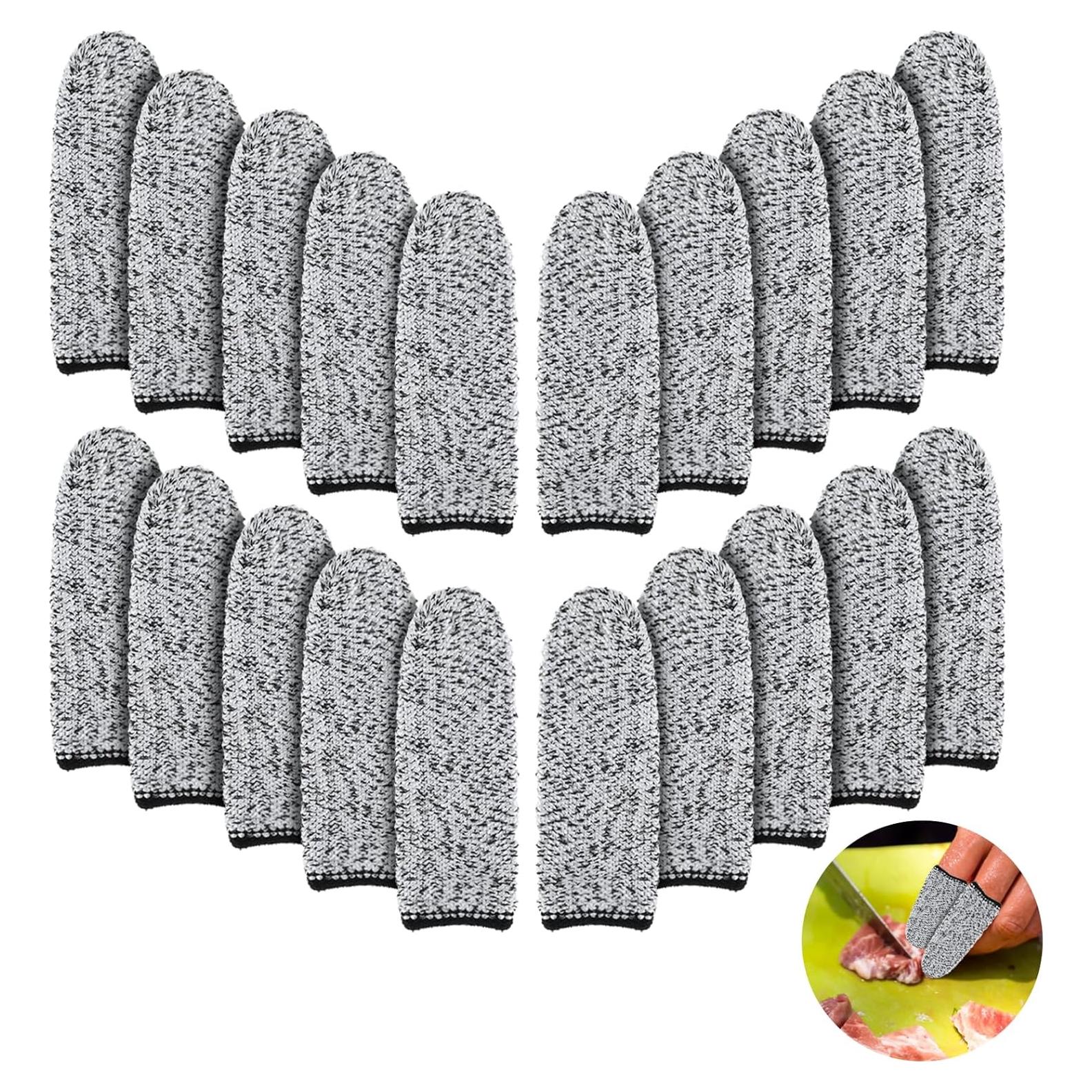 20 Protectores de Dedos Anticorte HPPE Reutilizables 5.8cm