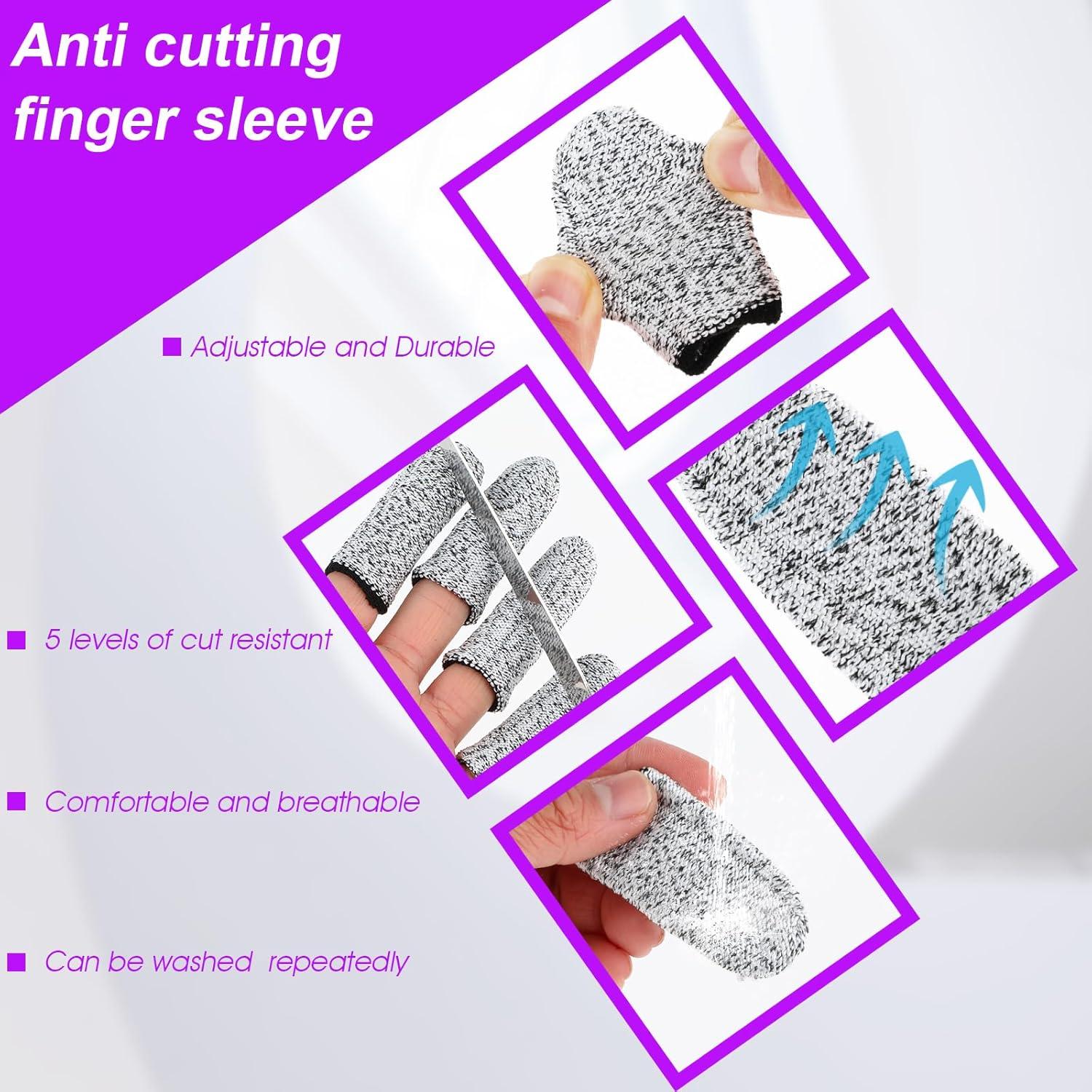 20 Protectores de Dedos Anticorte HPPE Reutilizables 5.8cm