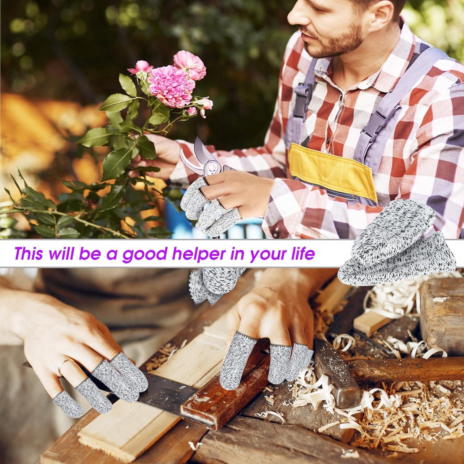 20 Protectores de Dedos Anticorte HPPE Reutilizables 5.8cm