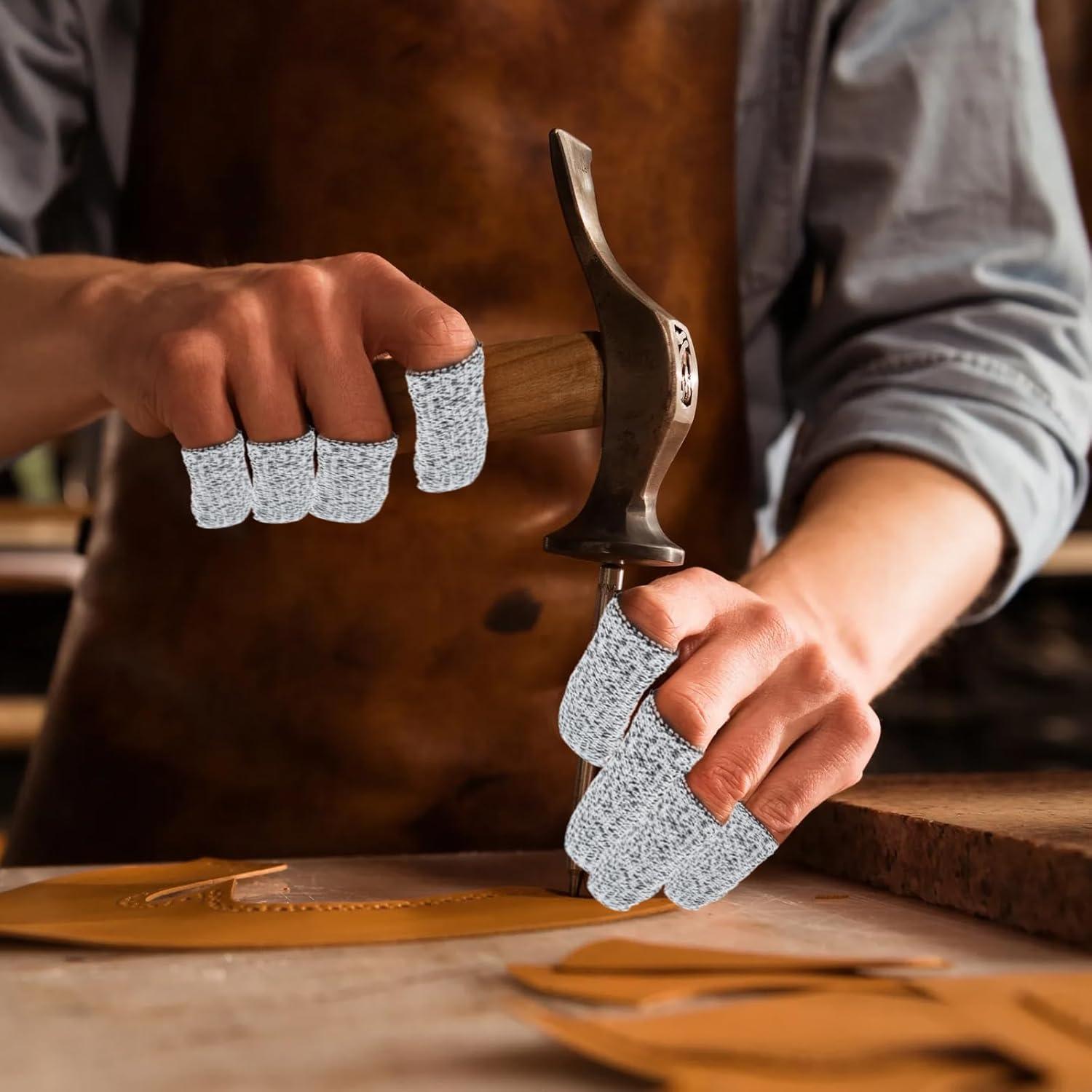 20 Protectores de Dedos Anticorte HPPE Reutilizables 5.8cm