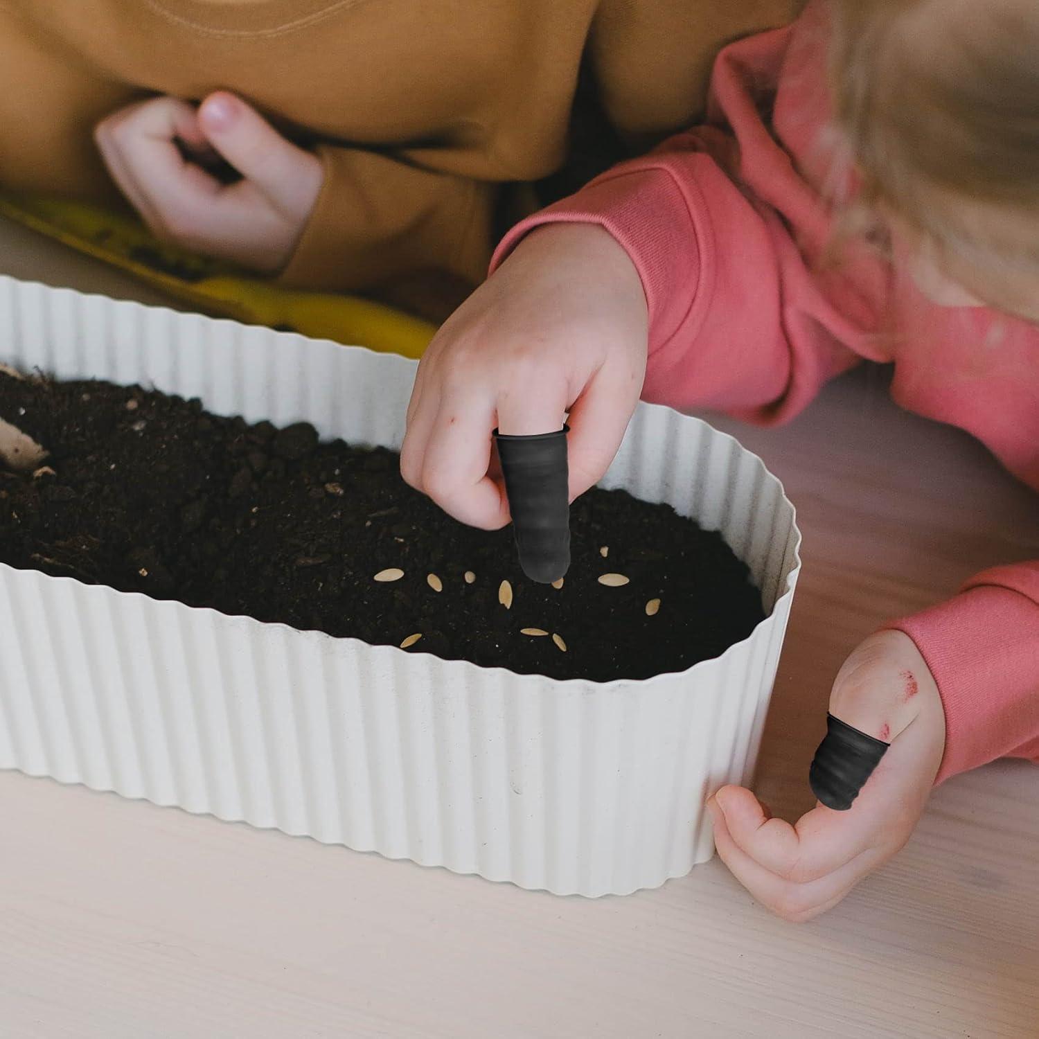 200 Fundas para Dedos de Láttex CREHODEC Medianas Rosas