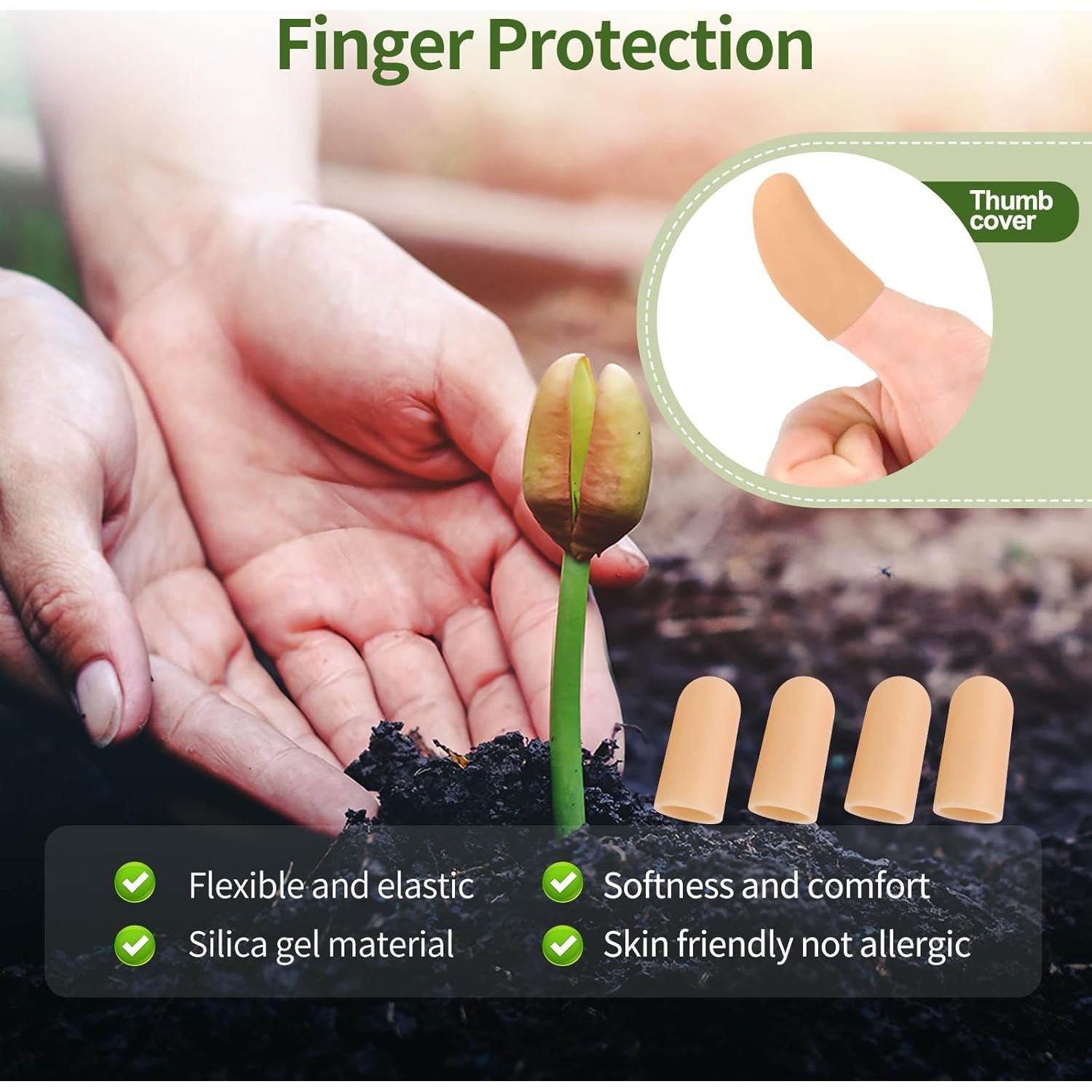 Fundas de Gel para Dedos QVYQVY - 10 Piezas, Color Piel