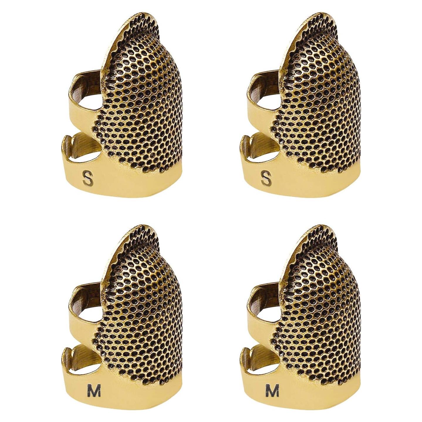 Paquete de 4 Protectores de Dedos TADAE Ajustables para Costura