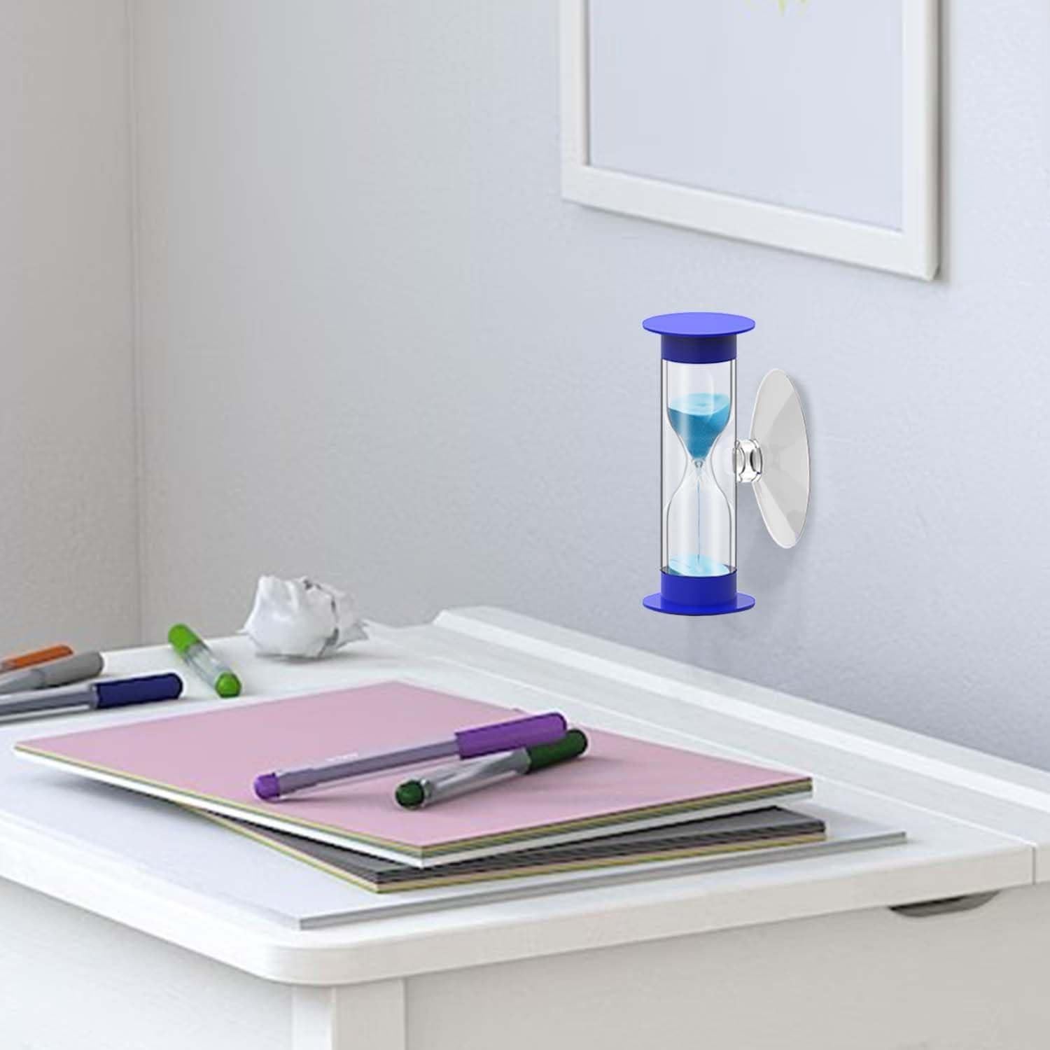 Reloj de Arena SuLiao 2 Min con Ventosa Azul Irrompible