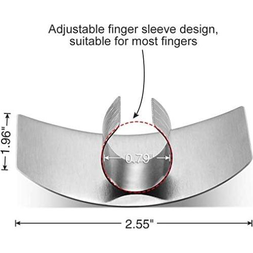 Protectores de Dedos Jupswan Acero Inoxidable Paquete de 3