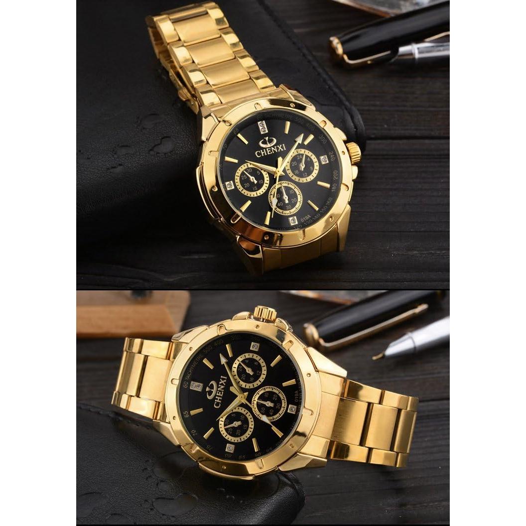 Reloj Clásico DREAMING Q&P Fq-005 Acero Inoxidable Dorado