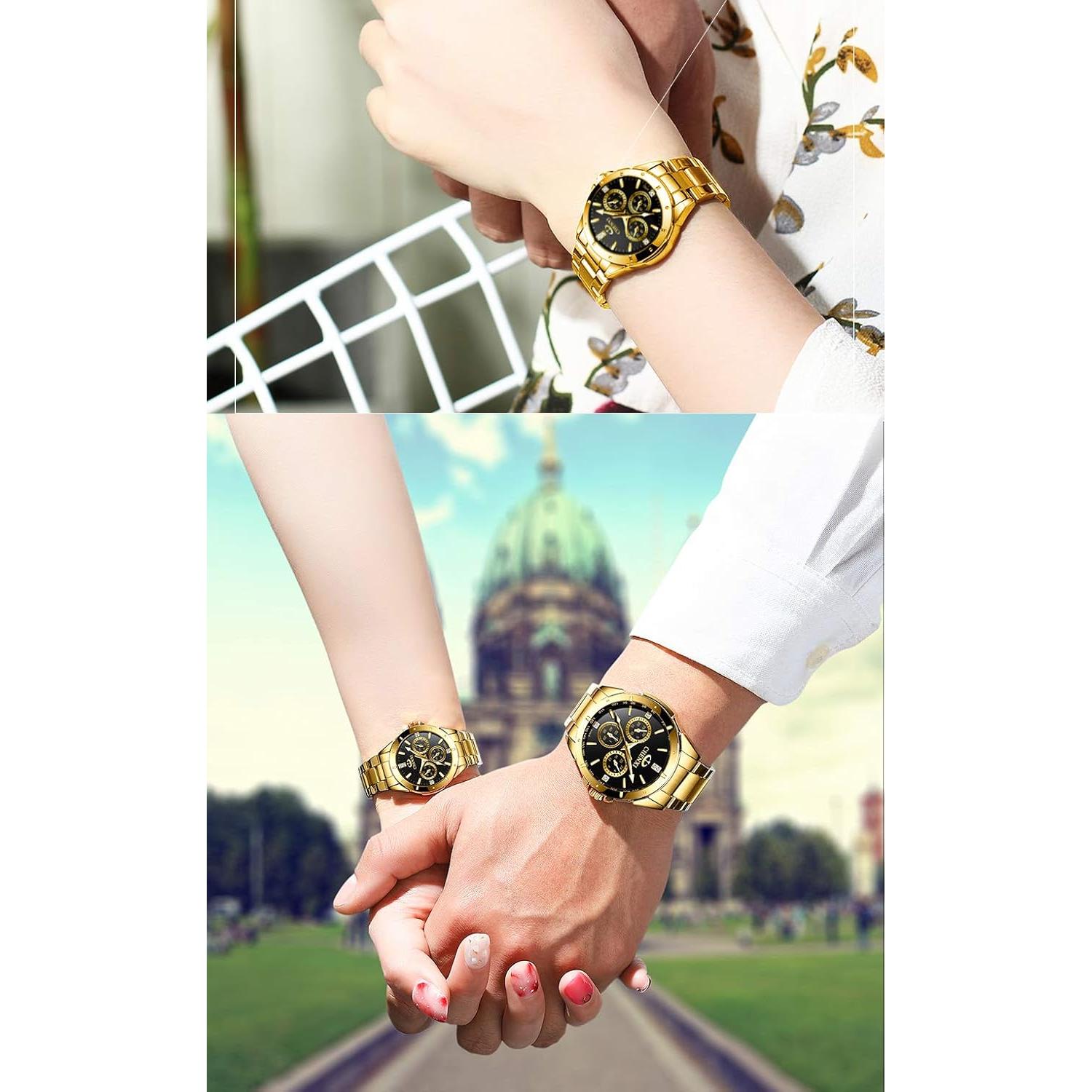 Reloj Clásico DREAMING Q&P Fq-005 Acero Inoxidable Dorado