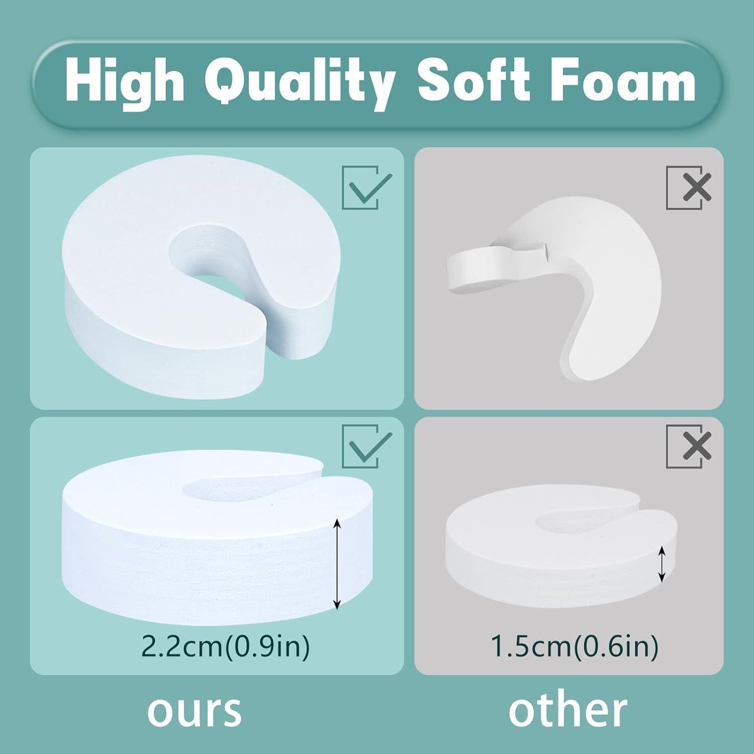 Paquete de 8 Detenedores de Puerta BYETOO 2.2CM Seguridad Niños