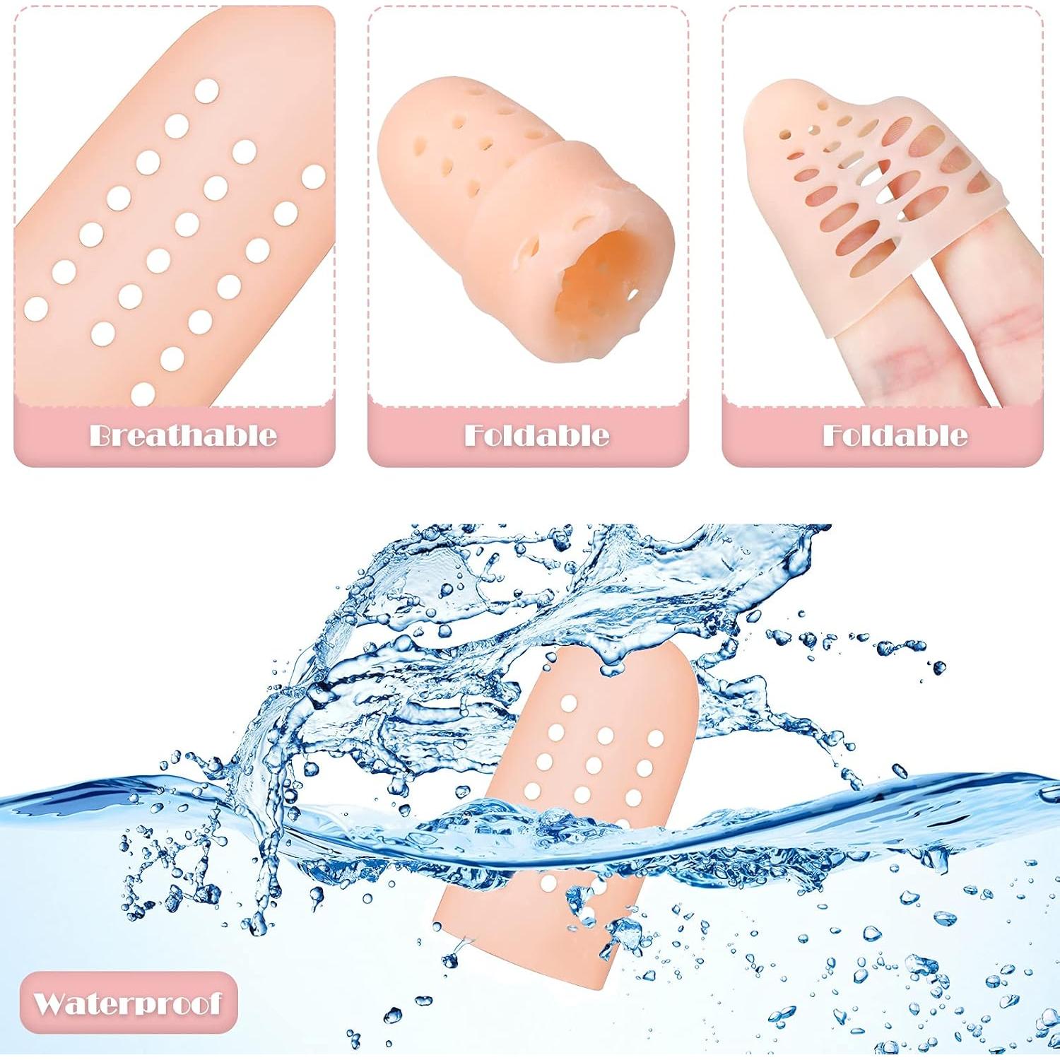 Fundas de Dedos de Silicona Nuanchu 20 Pcs Transpirables