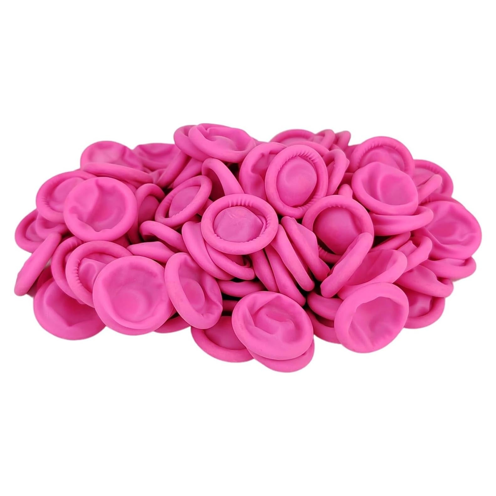 100 Protectores de Dedos de Látex Antiestático QIANCAIWANG M Rosa