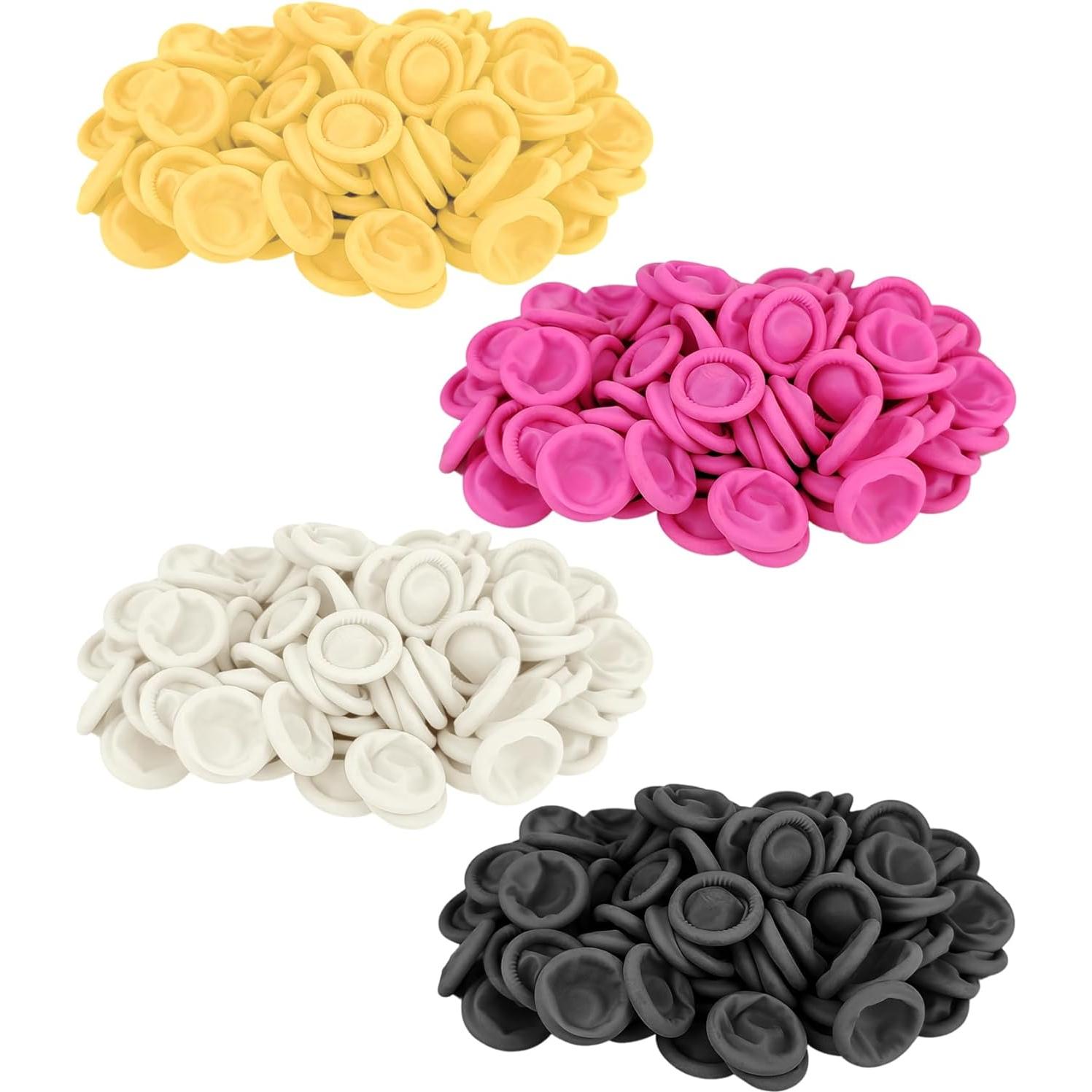 100 Protectores de Dedos de Látex Antiestático QIANCAIWANG M Rosa