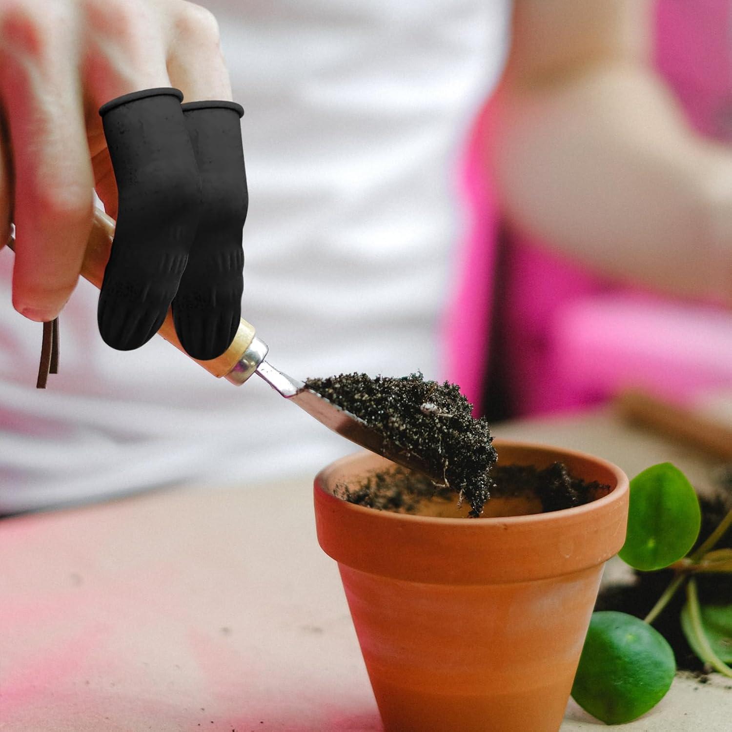 100 Protectores de Dedos de Látex Antiestático QIANCAIWANG M Rosa