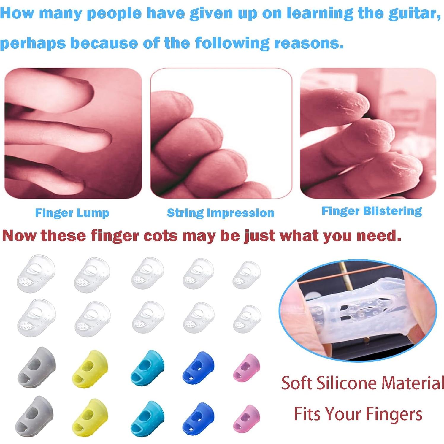 Paquete de Aprendizaje Guitarra Junlego 20 Pcs Silicona