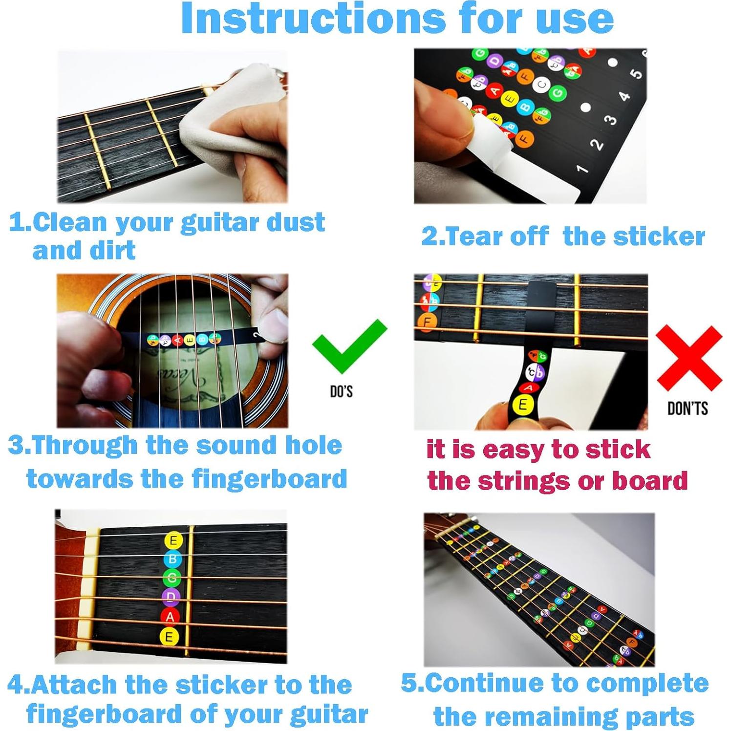 Paquete de Aprendizaje Guitarra Junlego 20 Pcs Silicona