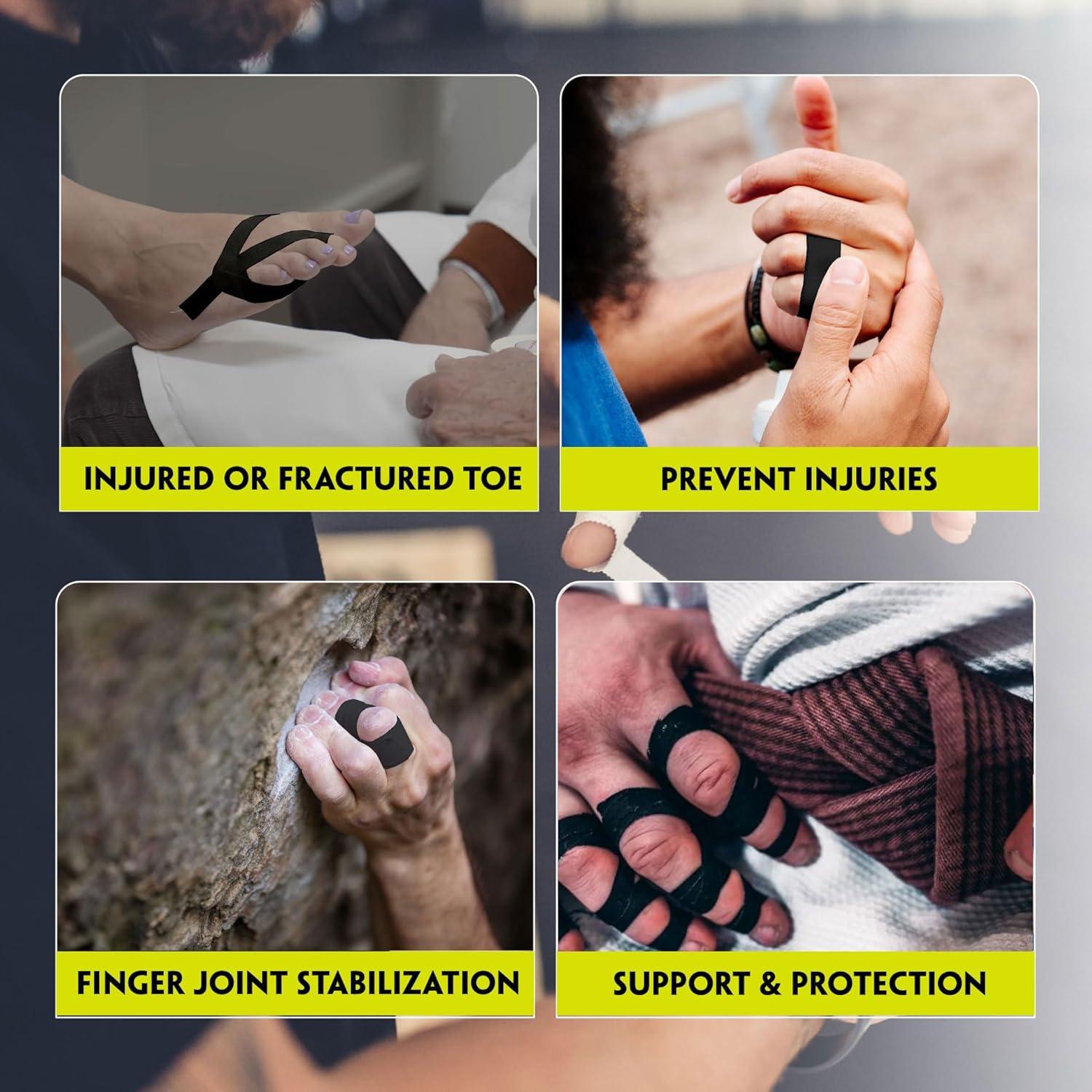 Cinta Deportiva para Dedos EAGLES 1,27 cm x 13,72 m Negra