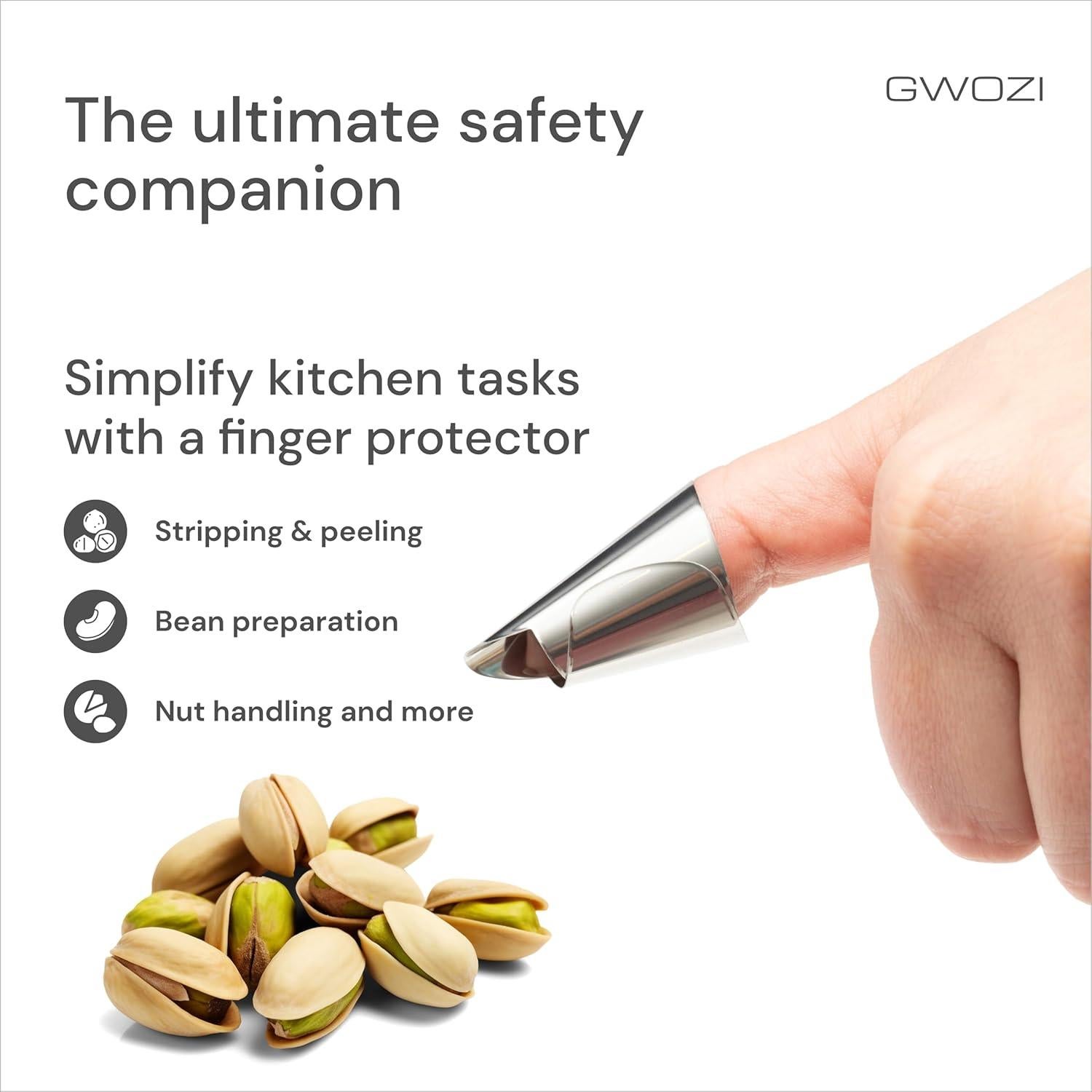 Protectores de Dedos de Acero Inoxidable GWOZI 12 Pcs