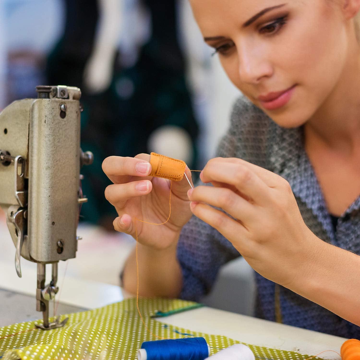 Dedales de Cuero WILLBOND 4 Piezas para Coser a Mano