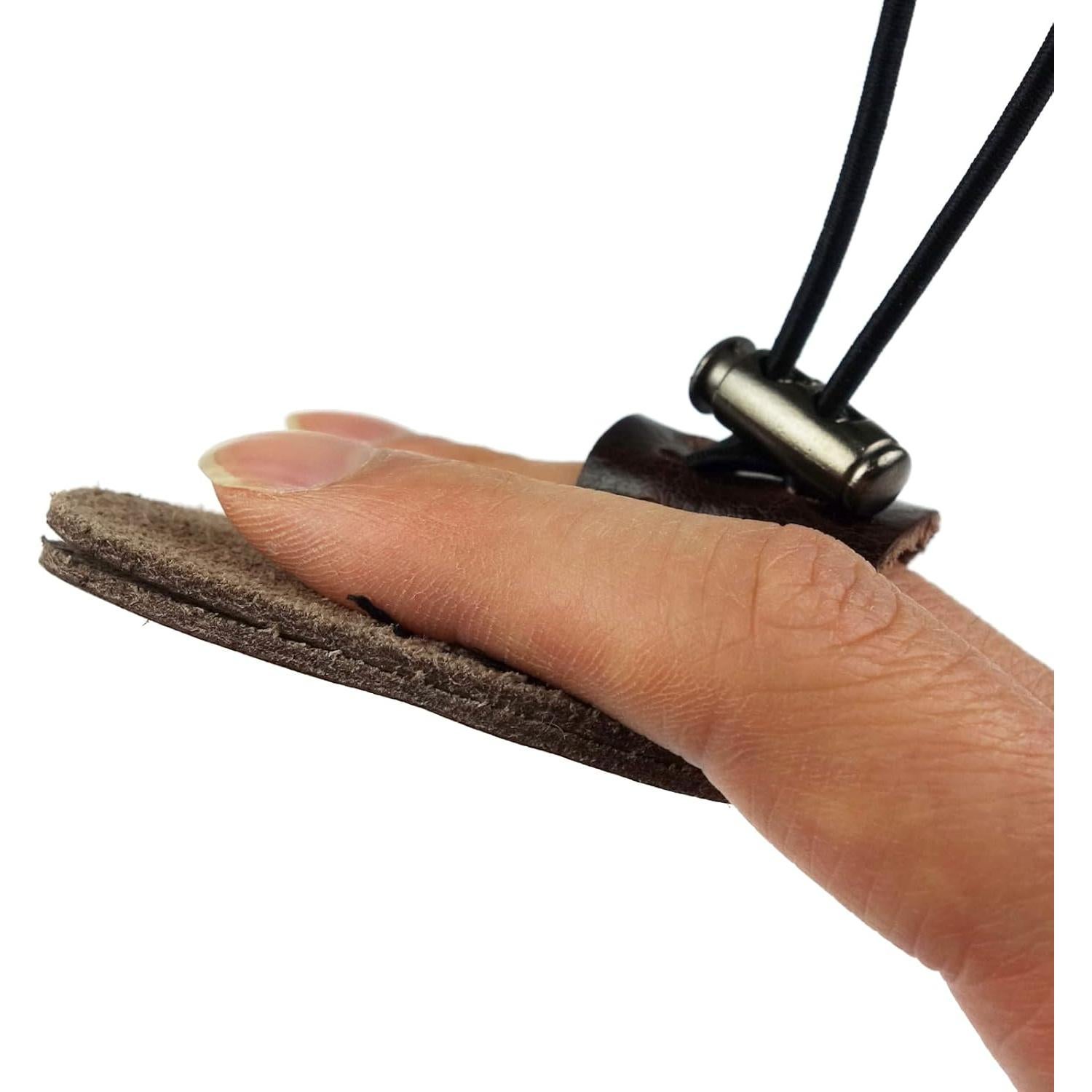 Protector de Dedos de Arquería Zelerdo - 2 Piezas Piel Vaca