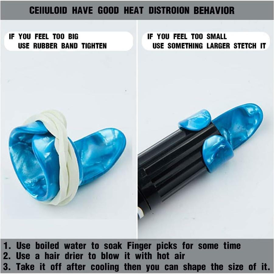 Set de Protectores de Dedo y Picks para Guitarra Silicona