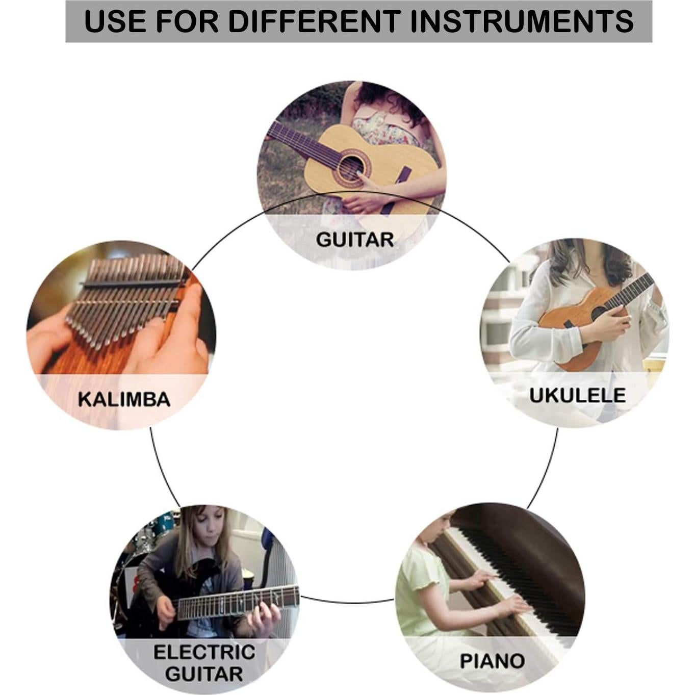 Set de Protectores de Dedo y Picks para Guitarra Silicona