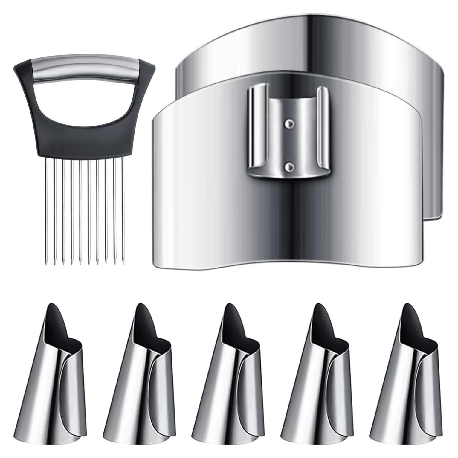 Juego de 8 Protectores de Dedos y Cortador de Cebolla DAIRYCOF