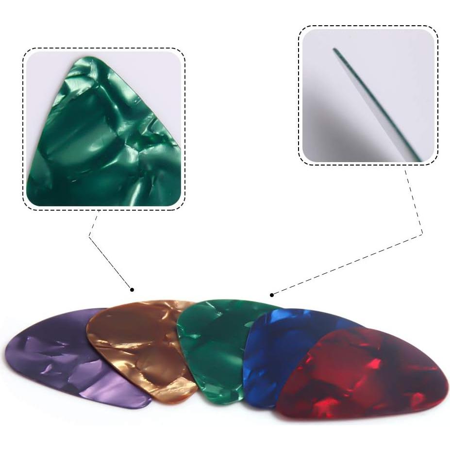 40 Protectores de Dedo de Silicona para Guitarra Multicolor