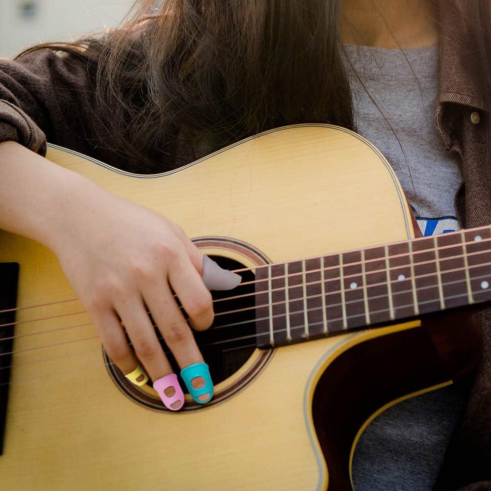 40 Protectores de Dedo de Silicona para Guitarra Multicolor