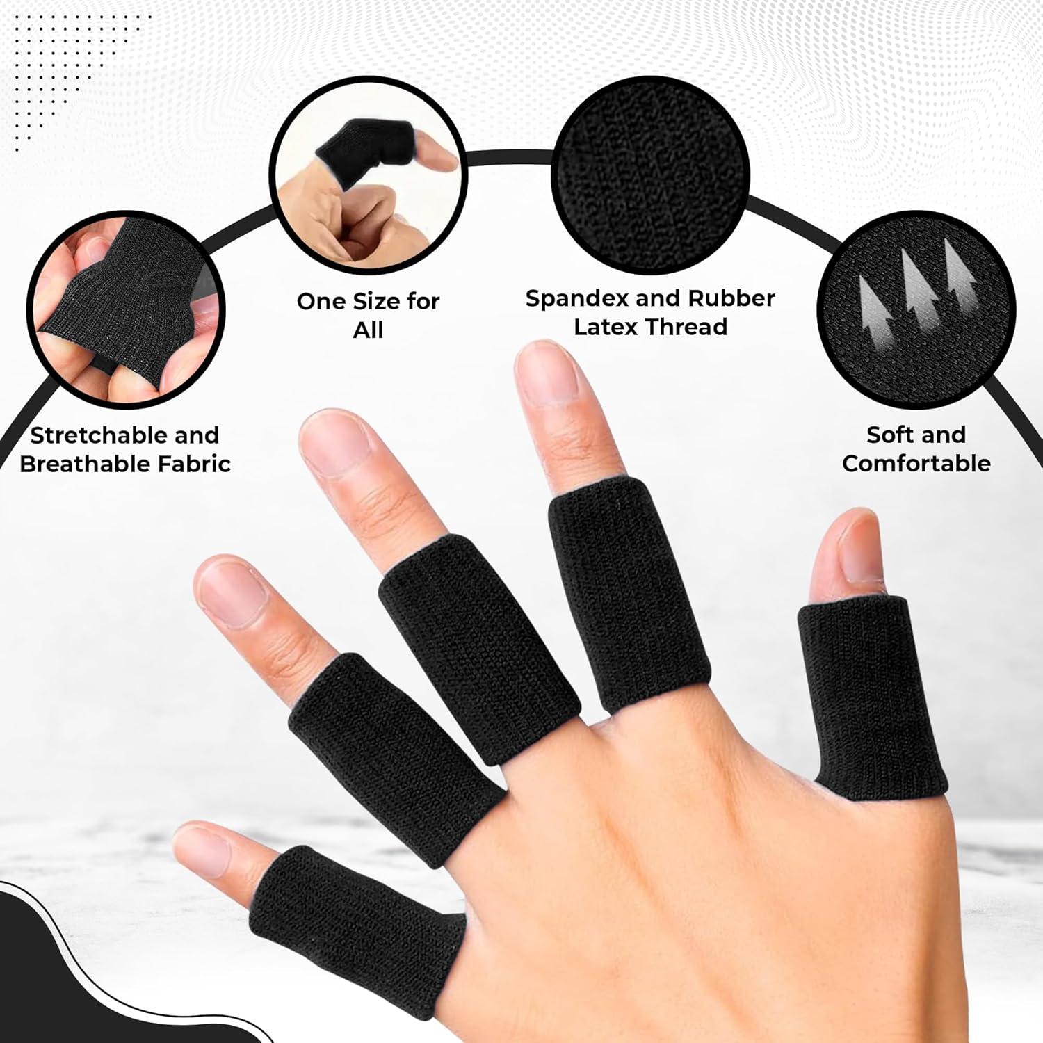 Protector de Dedo KM SPORTS Negro - 10 Unidades Multiuso