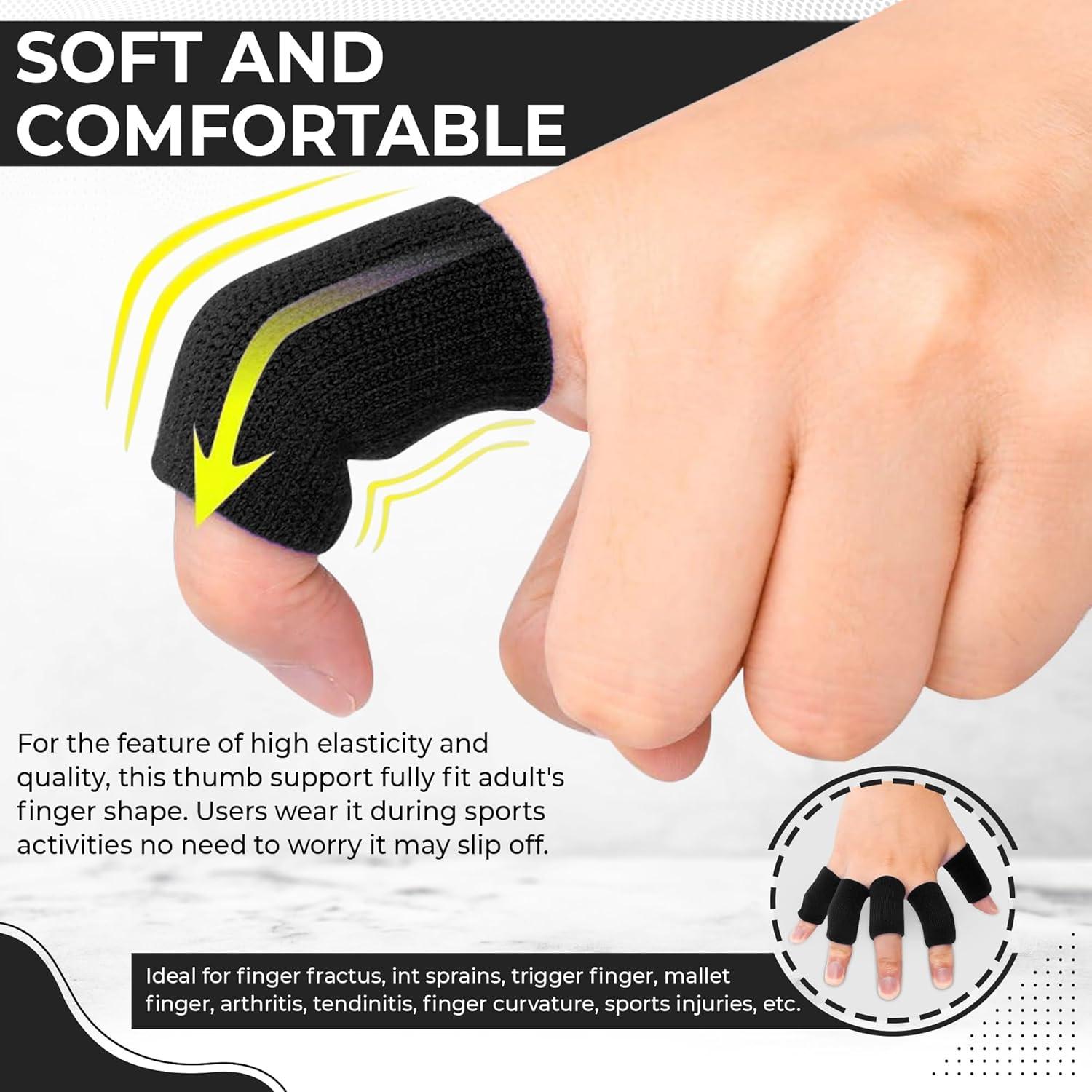 Protector de Dedo KM SPORTS Negro - 10 Unidades Multiuso