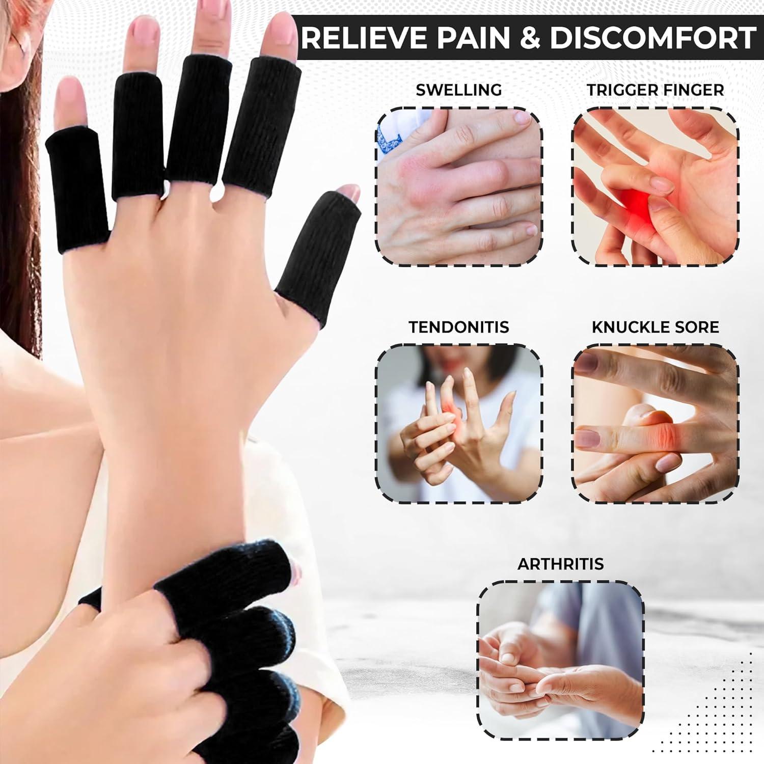 Protector de Dedo KM SPORTS Negro - 10 Unidades Multiuso