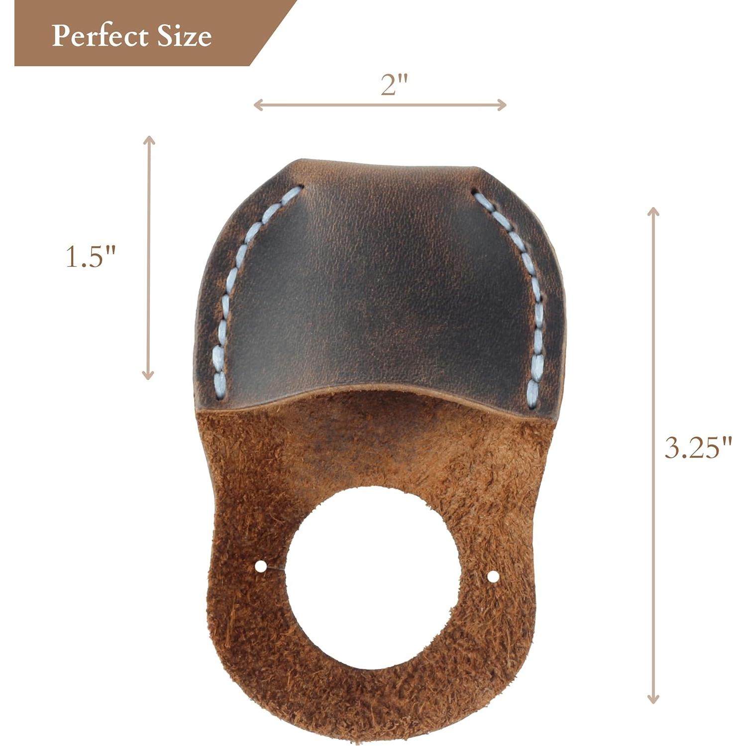 Protector de Pulgar de Cuero Toprank para Tallado en Madera