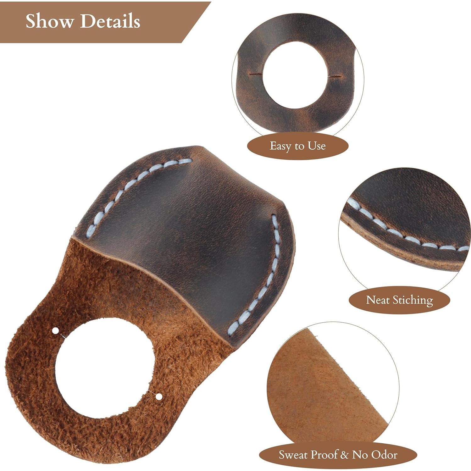 Protector de Pulgar de Cuero Toprank para Tallado en Madera