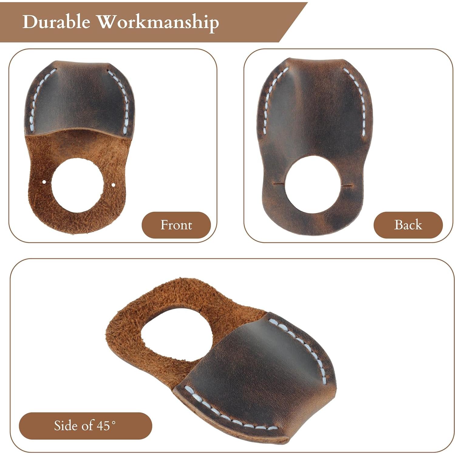 Protector de Pulgar de Cuero Toprank para Tallado en Madera