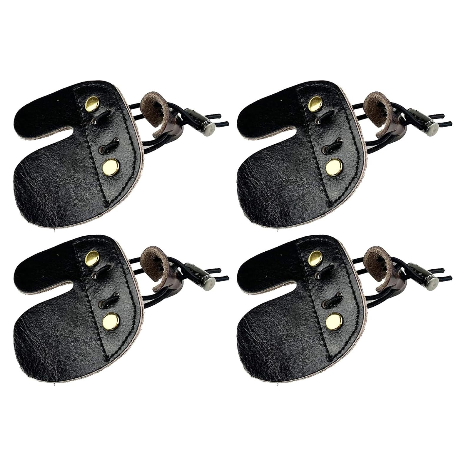 Paquete de 2 Pestañas de Dedo de Arquería Miokun Cuero