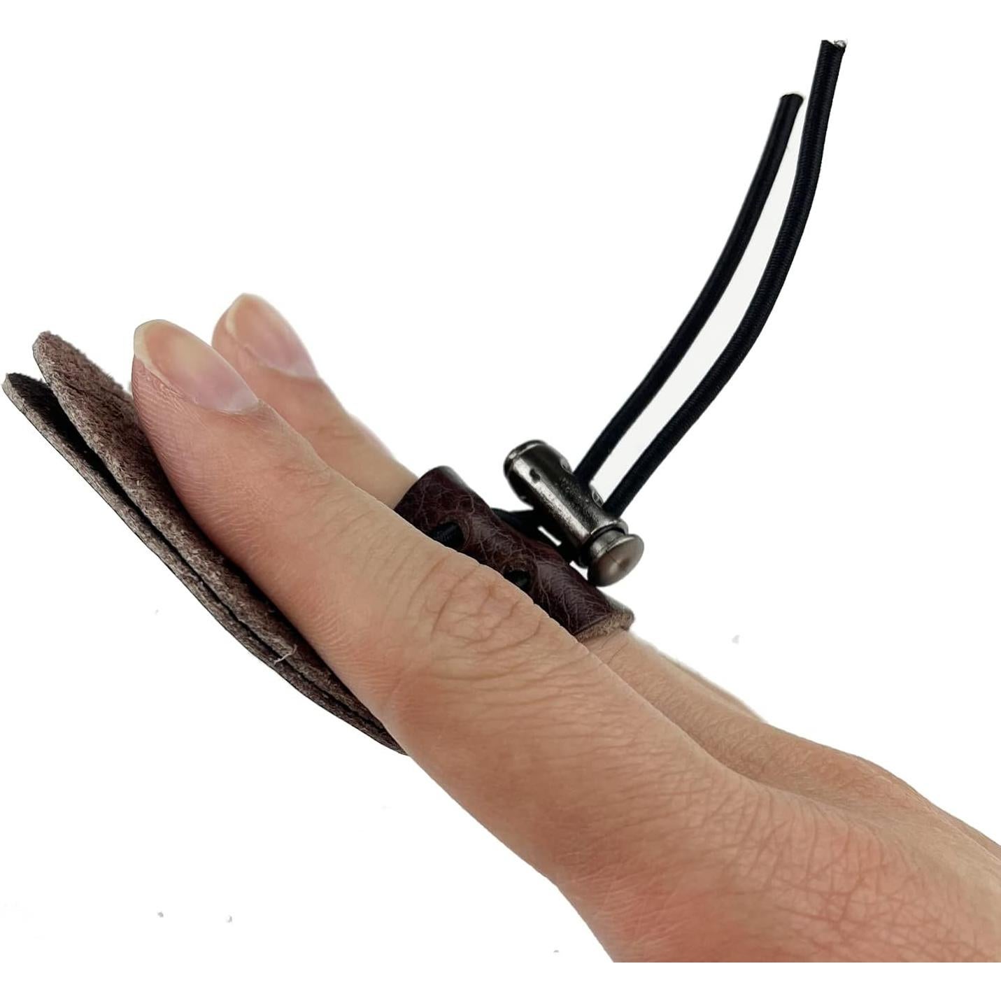 Paquete de 2 Pestañas de Dedo de Arquería Miokun Cuero