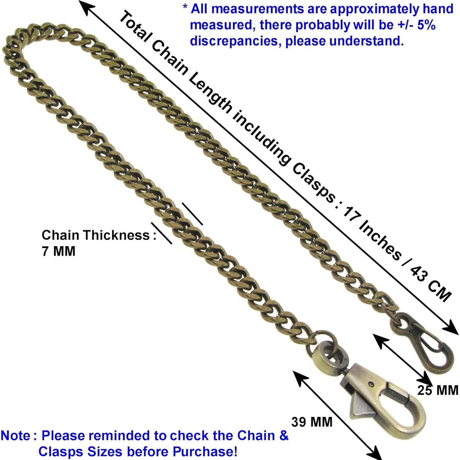 Cadena de Reloj de Bolsillo E-Tech Bronce Claro 43 CM